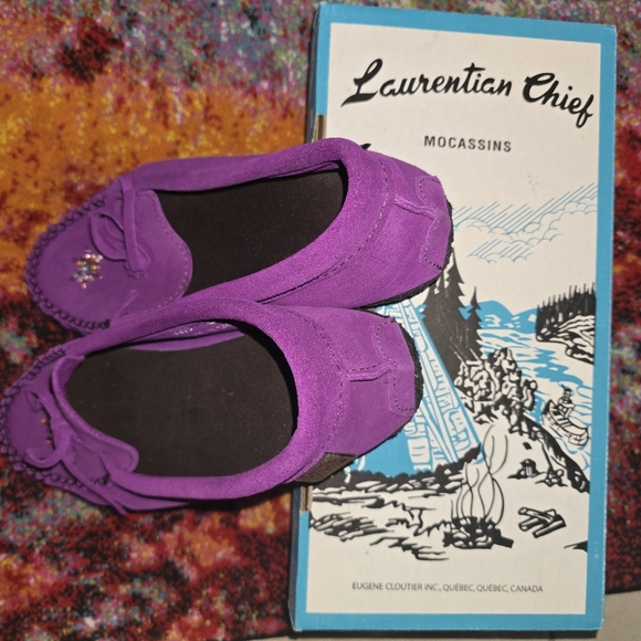 NIBA Authentic Purple Suede Moccasins size 10 - Picture 5 of 8